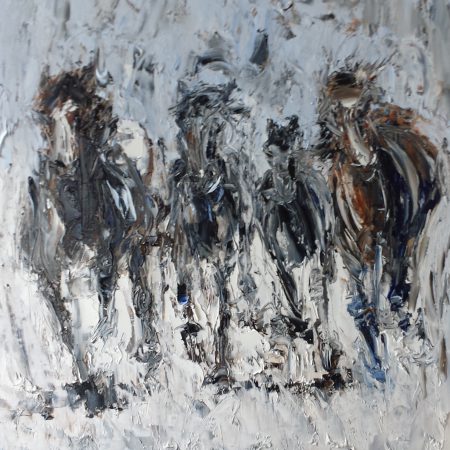Running With the Herd (1) 40x40cm