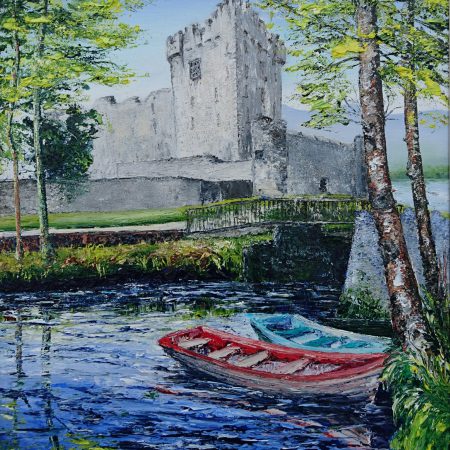 Boats at Ross Castle 16x20"