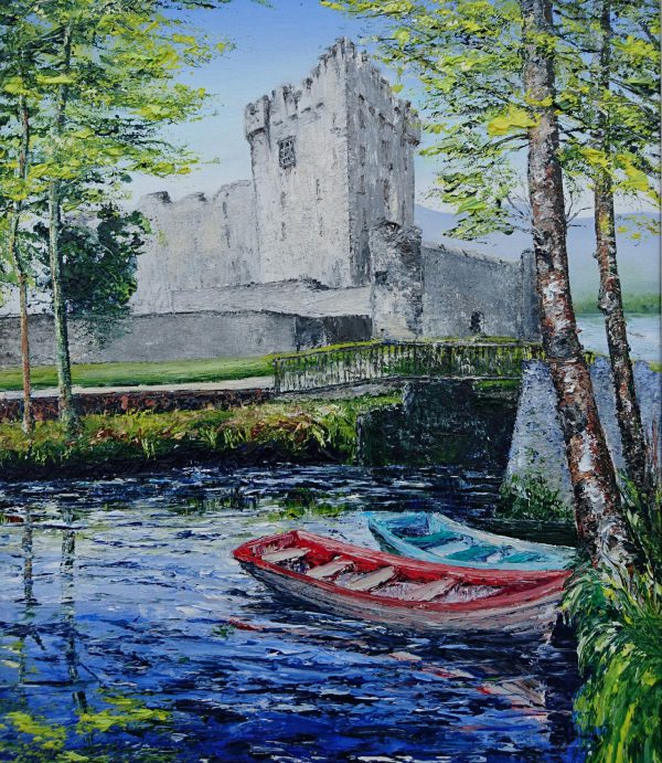 Boats at Ross Castle 16x20"