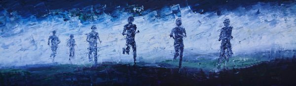The Mountain Runners (box canvas) 30x100cm €320