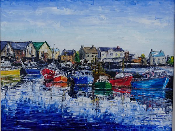 Fishing Boats at Howth Harbour 40x50cm