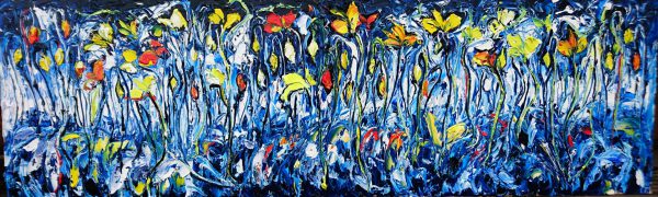Visions in Blue 100x32cm