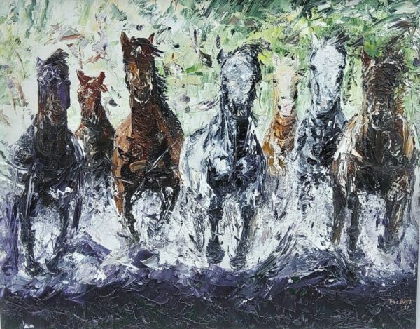 Running With THe Herd 40x50cm