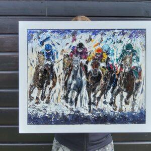 Down To The Wire! Ascot 40x50cm