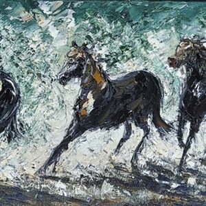 Wild Horses of The Outback 30x60cm