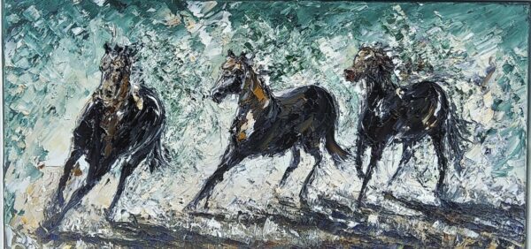 Wild Horses of The Outback 30x60cm