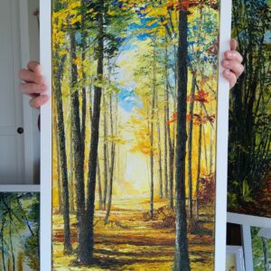 Through A Yellow Wood 30x60cm