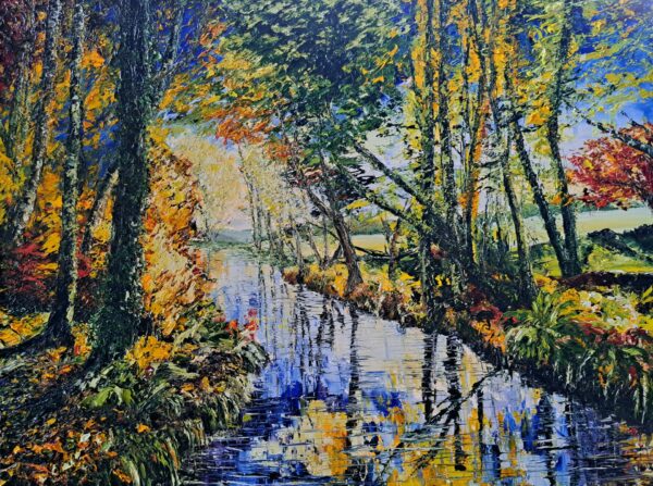 Autumn Reflections, The River Shournagh, County Cork 60x80cm