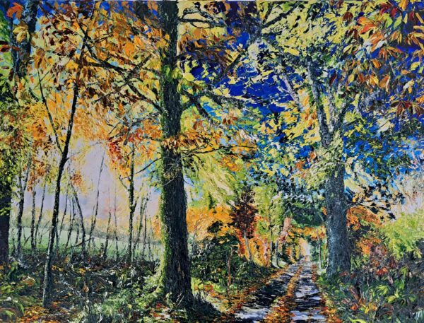 Bright Autumn Light, Blarney Woods 120x90cm