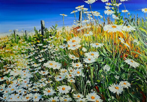 Sherkin Daisies, A Bee's Eye View! 70x100cm
