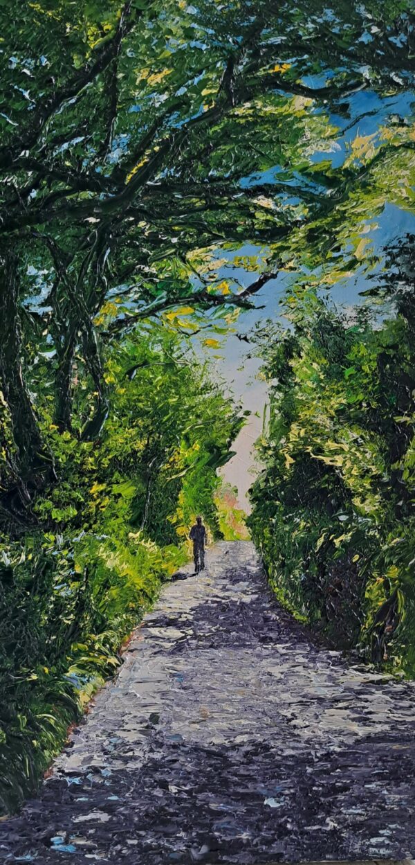 In the Shade, Along the Summer Lanes of Sherkin 30x60cm