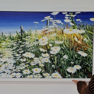 Sherkin Daisies, A Bee's Eye View! 70x100cm - Image 2