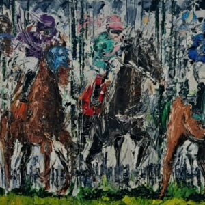 And They're Off! Killarney Races 40x150cm