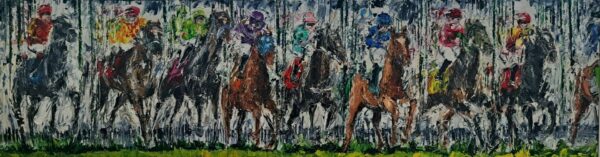 And They're Off! Killarney Races 40x150cm