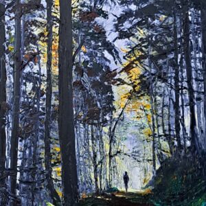 Towards Cairn Thiernagh, Corrin Wood 50x70cm