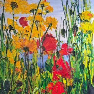 Out Through The Poppy Field 30x60cm