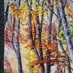 The Hidden Stream, Autumn Glow at Innishannon 40x120cm