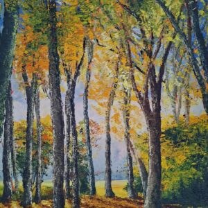 First Light On Golden Leaves, Marley Park 40x60cm