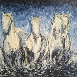 Wild Horses Of The Camargue 50x70cm